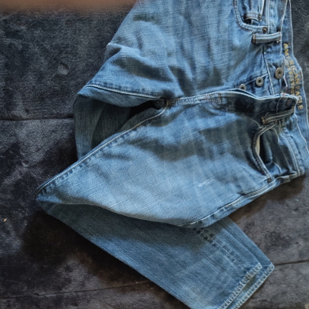 American Eagle Outfitters Men's Light Blue Straight Jeans